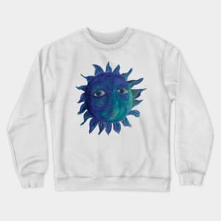 Swirling Blue Sun Crewneck Sweatshirt